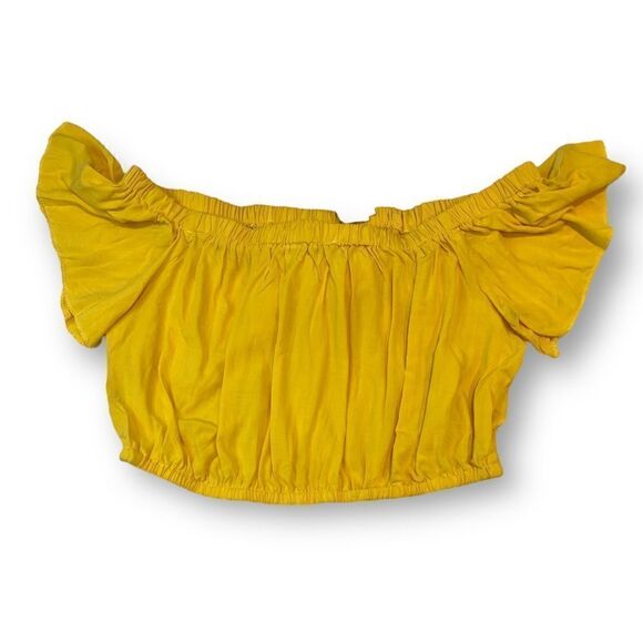 Miss Selfridge Cropped Blouse Top Size Large - Picture 4 of 5